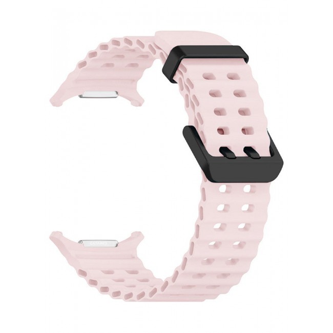 CATANES (for Samsung Galaxy Watch 7 Ultra 47mm) Silicone Band Soft Ocean Silicone Sport Strap Replacement Accessory Light Pink