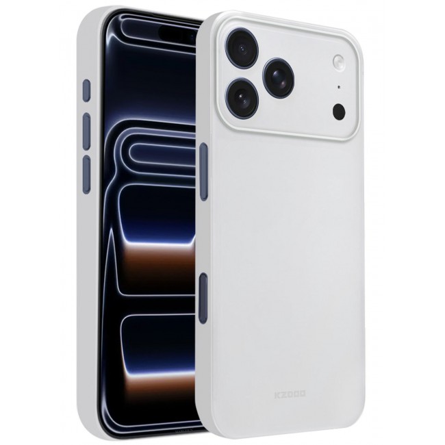 KZDOO 2 Packs Air Skin Case Cover for Apple iPhone 17 Pro - Sturdy Back Cover - Durable Thin Case - Drop Protection Cover with 3D Screen Protector - Frosted Clear