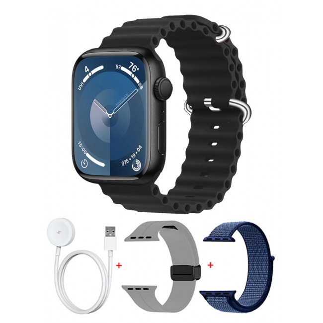 CATANES Smart Watch Fitness Tracker 44mm for Android and Ios with 3 Replacement Bands and Charging Cable - Multicolour 7