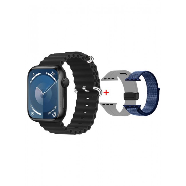 CATANES Smart Watch Fitness Tracker 44mm for Android and Ios with 3 Replacement Bands and Charging Cable - Multicolour 7