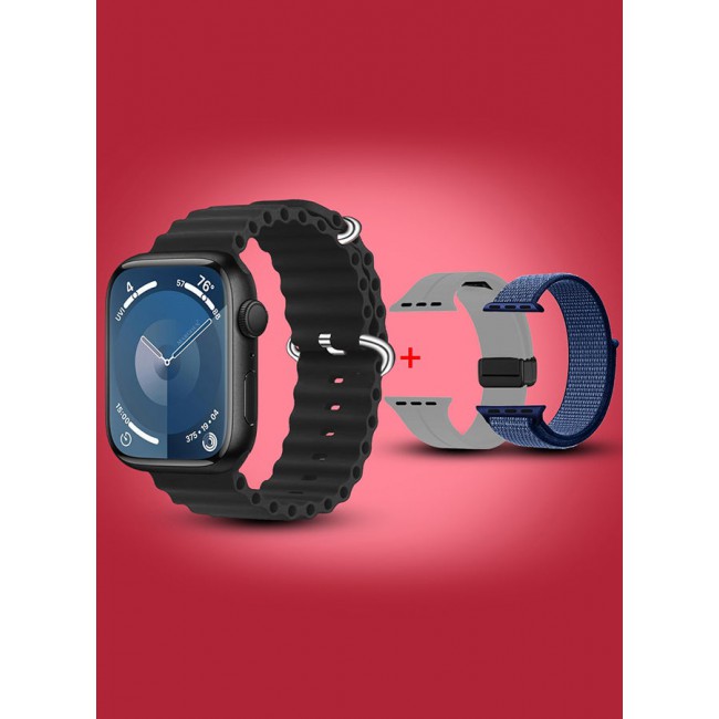 CATANES Smart Watch Fitness Tracker 44mm for Android and Ios with 3 Replacement Bands and Charging Cable - Multicolour 7