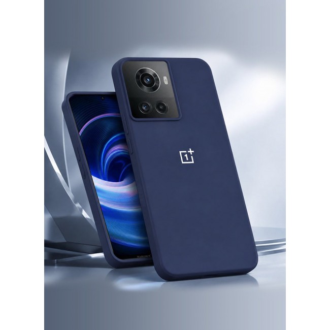 CATANES OnePlus 10R Case Silicone Cover Soft and Durable Comfortable to Grip Soft Flexible Rubber Protective Case Blue