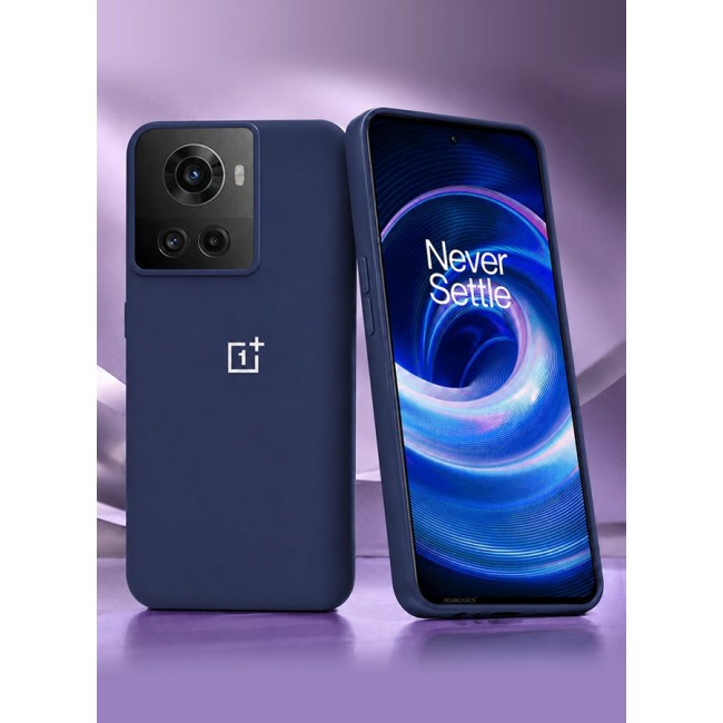 CATANES OnePlus 10R Case Silicone Cover Soft and Durable Comfortable to Grip Soft Flexible Rubber Protective Case Blue