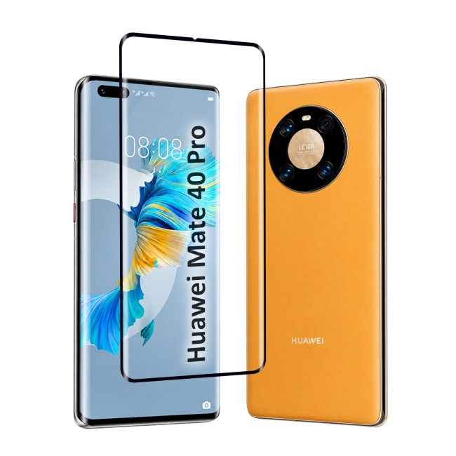 CATANES Screen Protector Compatible with Huawei Mate 40 Pro Curved Tempered Glass , Case Friendly 9H Hardness Anti-Scratch High Definition Clear Film Black Side