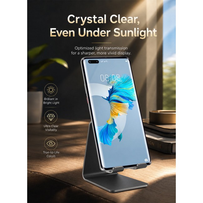 CATANES Screen Protector Compatible with Huawei Mate 40 Pro Curved Tempered Glass , Case Friendly 9H Hardness Anti-Scratch High Definition Clear Film Black Side