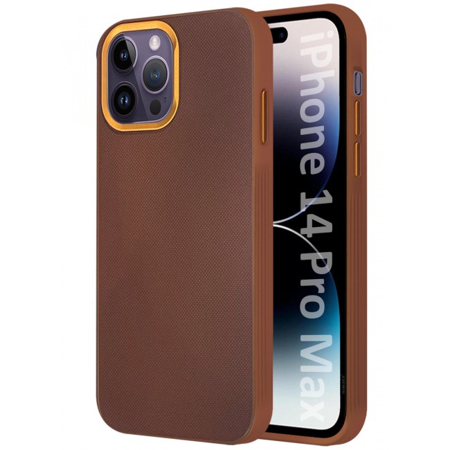 CATANES iPhone 14 Pro Max Vegan Leather Case Cover, Slim Fit, Raised Edges for Camera and Screen Protection