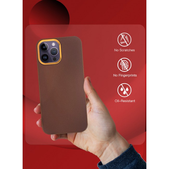CATANES iPhone 14 Pro Max Vegan Leather Case Cover, Slim Fit, Raised Edges for Camera and Screen Protection