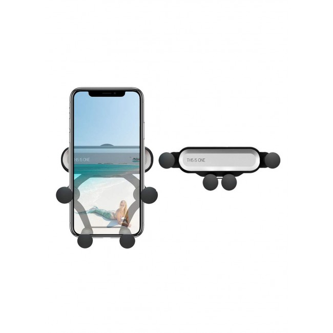 CATANES Universal Car Mount Holder 360 Degree Rotatable Gravity Phone Holder for Mobile Phones with Widths from 67 to 86mm /Model F1908 /Silver