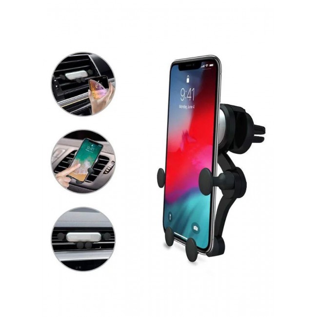 CATANES Universal Car Mount Holder 360 Degree Rotatable Gravity Phone Holder for Mobile Phones with Widths from 67 to 86mm /Model F1908 /Silver