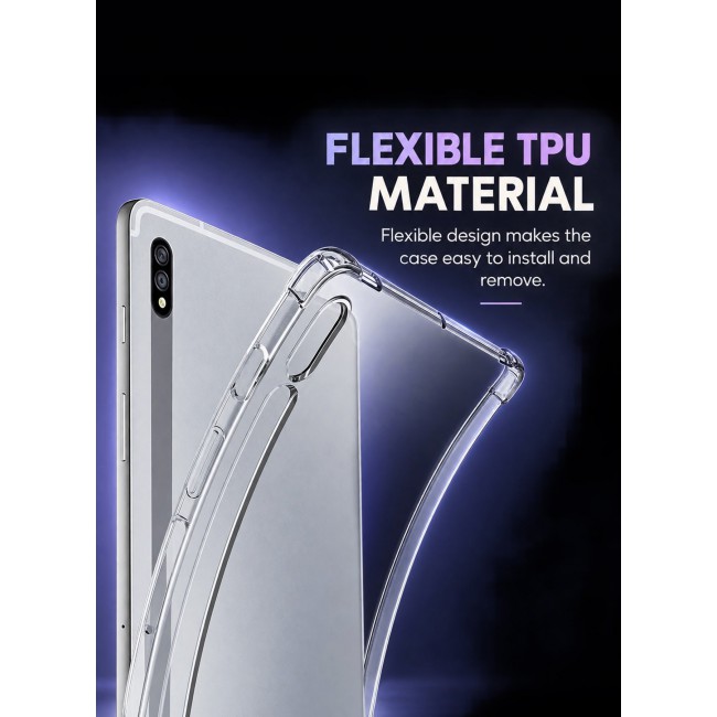 CATANES For Samsung Galaxy Tab S7 Transparent TPU Bumper Protective Case