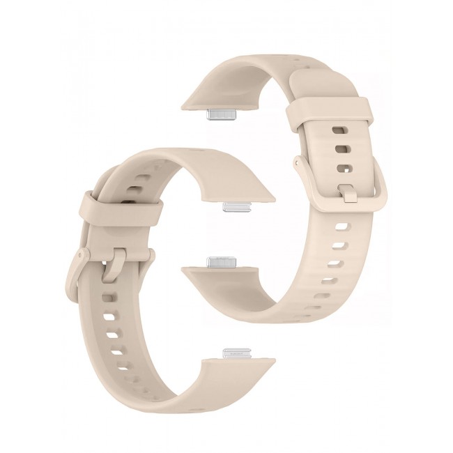 CATANES Wristband for Huawei Watch Fit 3/Fit 4/Fit 4 Pro Bands, Silicone Bracelet Quick Release Arm Band, Replacement Smartwatch Band Quick Release Sport Strap - Beige