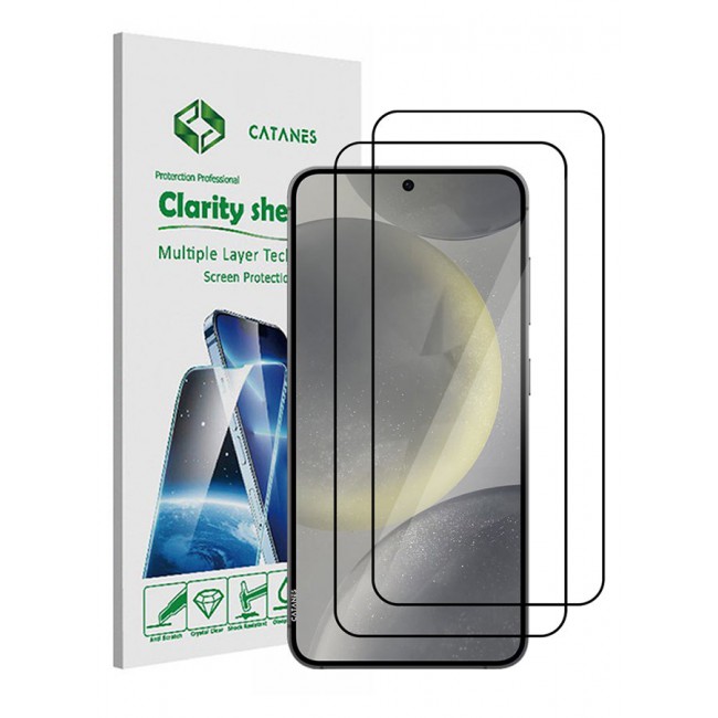 CATANES 2 Pack Samsung Galaxy S24 Plus Screen Protector 9H Hardness Scratch Resistance Screen Protector Touch Sensitive Case Friendly Tempered Glass Film