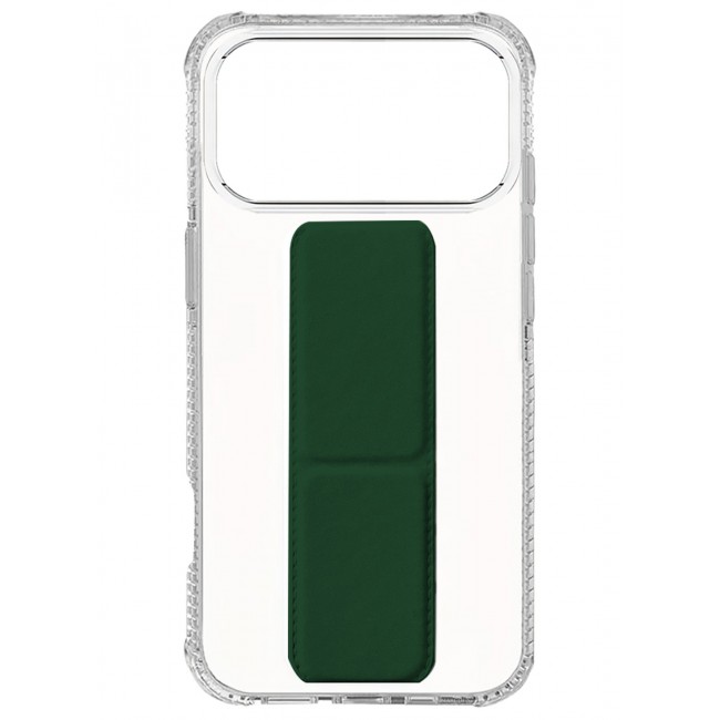 CATANES 2 Packs Finger Grip Clear Case Cover for iPhone 17 Pro Max - Kickstand Car Magnetic Holder Multi-function Protective Two-in-one Case with Privacy Screen Protector - Dark Green
