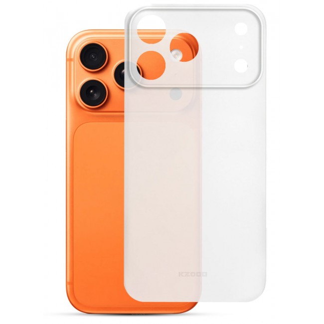 KZDOO 2 Packs Air Skin Case Cover for Apple iPhone 17 Pro Max - Sturdy Back Cover - Durable Thin Case - Drop Protection Cover with 3D Screen Protector - Frosted Clear