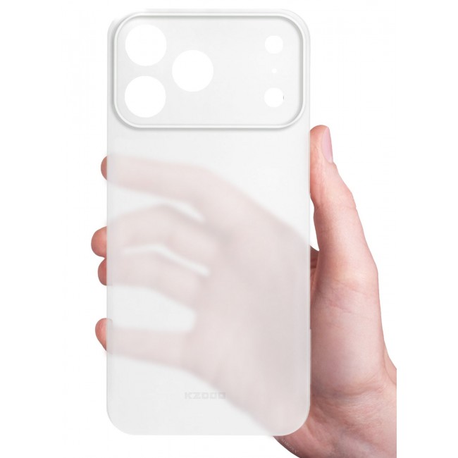 KZDOO 2 Packs Air Skin Case Cover for Apple iPhone 17 Pro Max - Sturdy Back Cover - Durable Thin Case - Drop Protection Cover with 3D Screen Protector - Frosted Clear