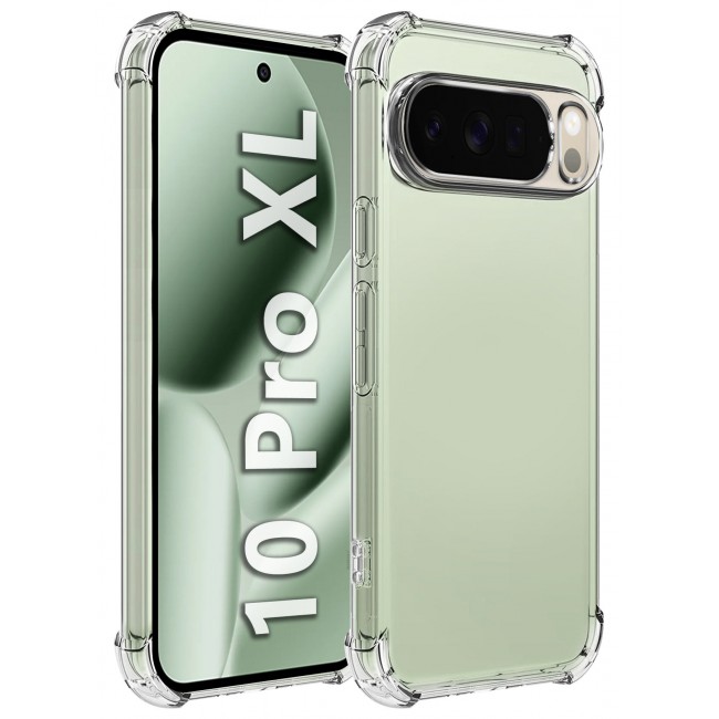 CATANES Gorilla Case Cover for Google Pixel 10 Pro XL, Clear Slim Phone Cover, Anti-Scratch TPU Hard PC Back, Shockproof Protective Case with Camera Protection
