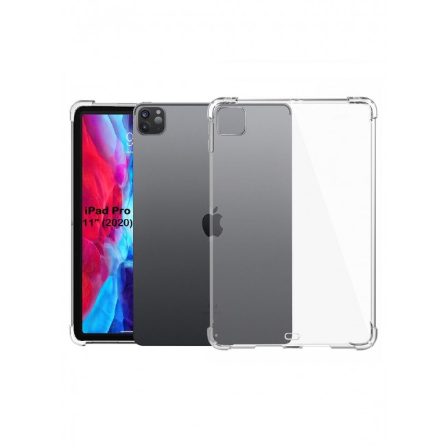 CATANES iPad Pro 11-inch 2020 (2nd Gen) Case Clear Shock Absorbing Flexible TPU Protective Cover Transparent Slim Case with Corner Bumper Airbag
