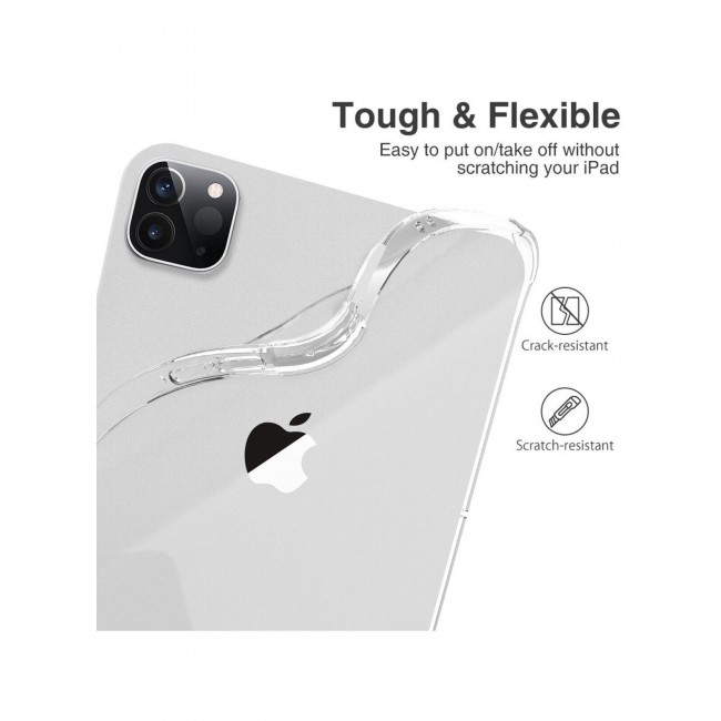 CATANES iPad Pro 11-inch 2020 (2nd Gen) Case Clear Shock Absorbing Flexible TPU Protective Cover Transparent Slim Case with Corner Bumper Airbag