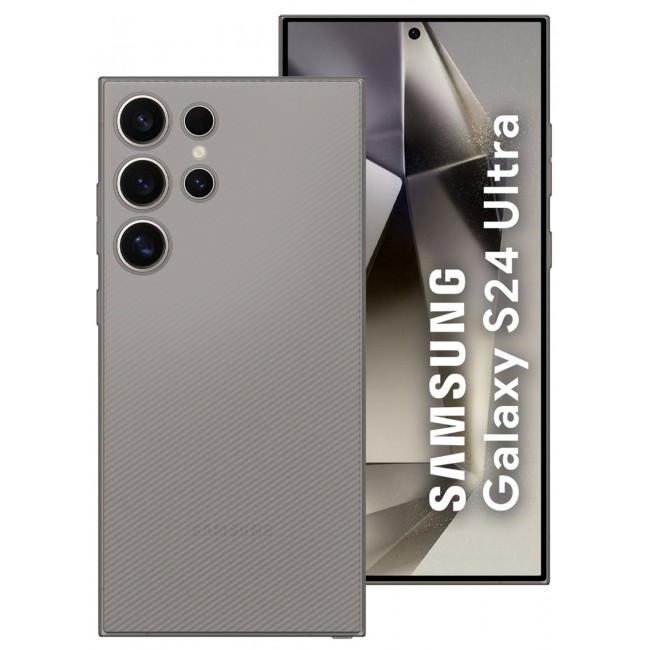 CATANES ( for Galaxy S24 Ultra ) Case Air Skin Line Design Back Cover Sturdy Durable Ultra-Thin Case Drop Protection Cover Clear - Dark Grey