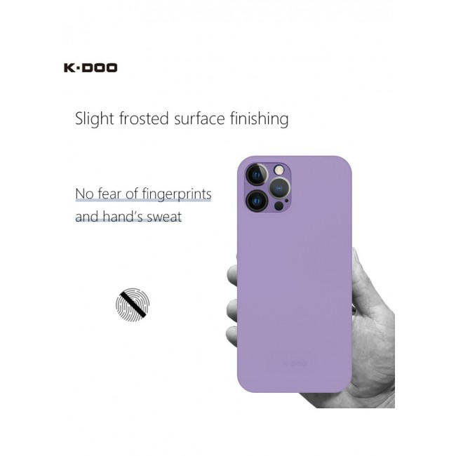 KZDOO Air Skin Case Ultra Slim Back Cover Skin for iphone 12 Pro Max Frosted Anti Slip Full Coverage Purple
