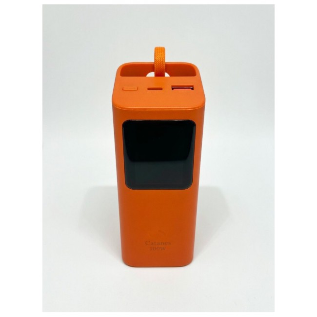CATANES 20000mAh 100W Super Fast Charging Power Bank with Smart Digital Display and Built-in Type-C Cable - Orange