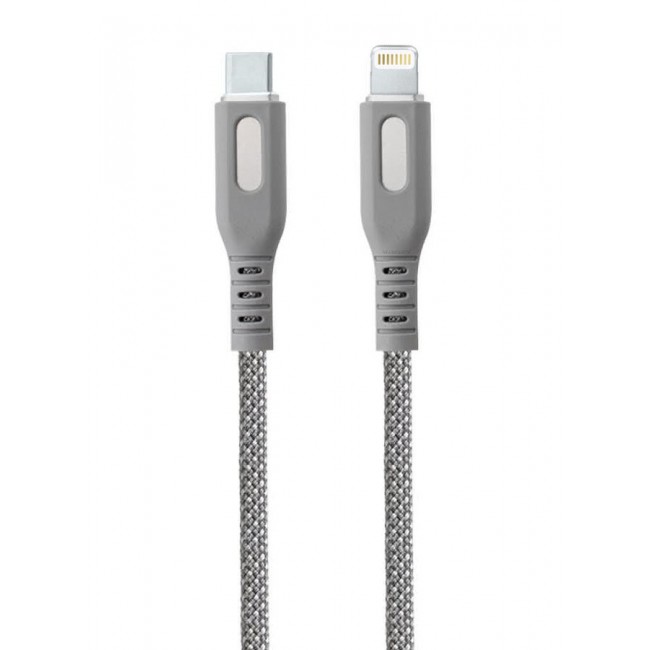 CATANES Magnetic USB-C to Lightning Fast Charging Cable (1M) - PD 18W, Snap-On Design, MFi-Certified, Nylon-Braided - Light Grey