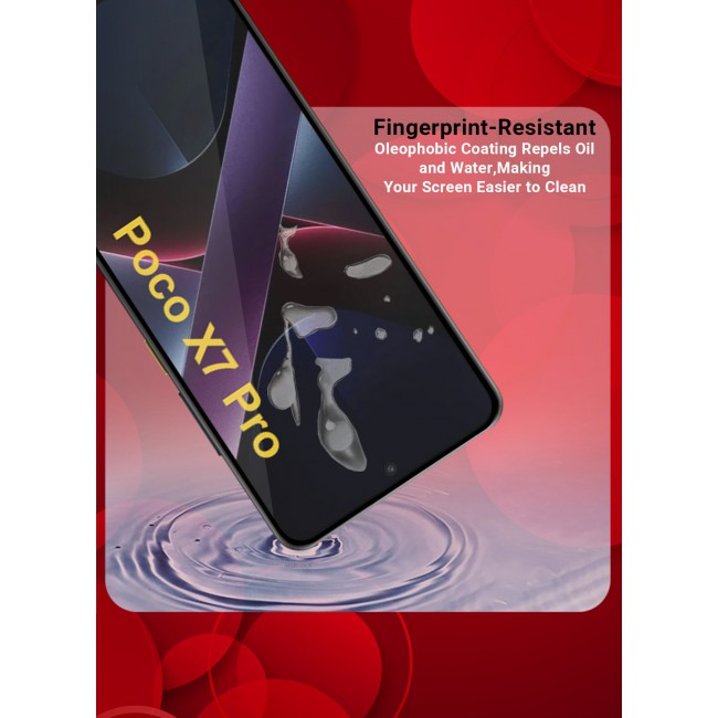 CATANES Screen Protector for Poco X7 Pro, Premium 3D Curved Tempered Glass Full Edge-to-Edge Coverage, Scratch Resistant, Ultra Clear