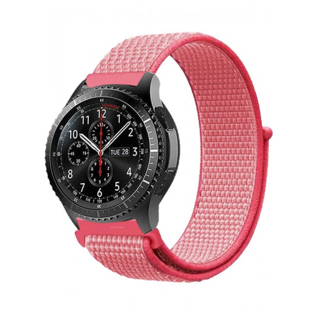 CATANES 22mm Nylon Strap,Compatible with Huawei GT/Huawei GT2 (46mm) /Huawei GT2 Pro/Samsung Galaxy Watch (46mm) and Galaxy Watch 3 (45mm) Sport Wristband Strap Pink
