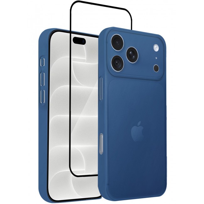 CATANES 2 Pack Air Skin Frosted Matte Case for iPhone 18 Pro with Camera Frame Protection - Stylish Ultra Slim Back Cover - Deep Blue