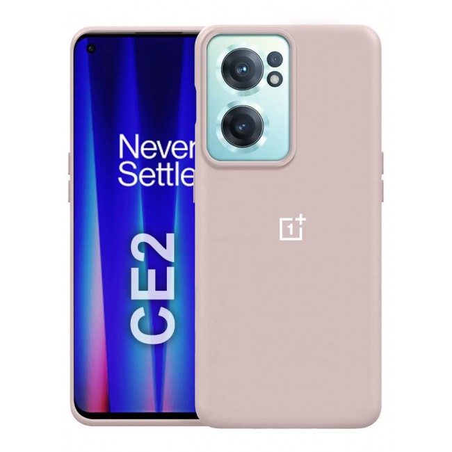 CATANES OnePlus Nord CE2 Case Silicone Cover Soft and Durable Comfortable to Grip Soft Flexible Rubber Protective Case Sand Pink