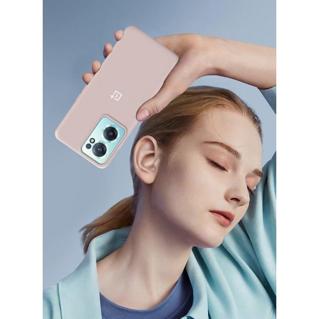 CATANES OnePlus Nord CE2 Case Silicone Cover Soft and Durable Comfortable to Grip Soft Flexible Rubber Protective Case Sand Pink