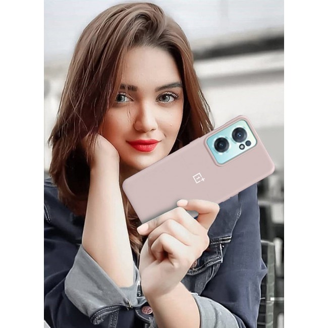 CATANES OnePlus Nord CE2 Case Silicone Cover Soft and Durable Comfortable to Grip Soft Flexible Rubber Protective Case Sand Pink