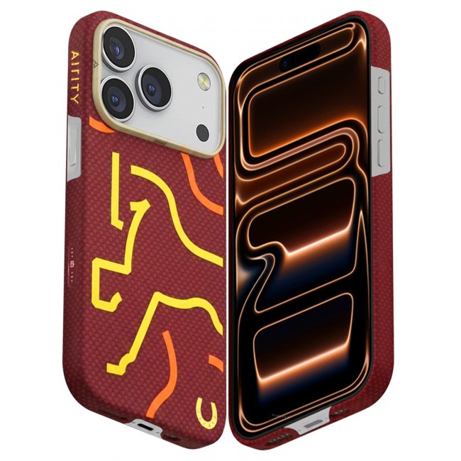 AIRITY Horse Style Bamboo Fiber Protective Case for iPhone 17/18 Pro Ultra Durable, Lightweight & Premium Design Red