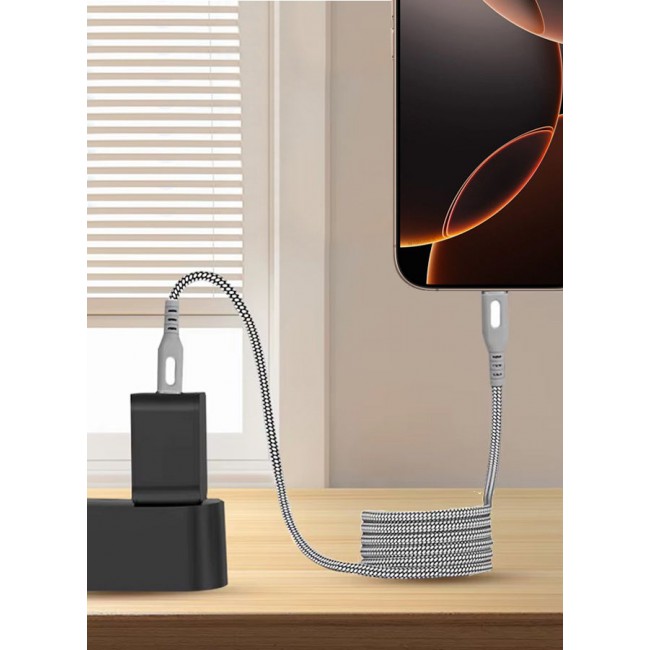 CATANES 2Packs Magnetic USB-C to Lightning Fast Charging Cable (1M) - PD 18W, Snap-On Design, MFi-Certified, Nylon-Braided - Dark and Light Grey