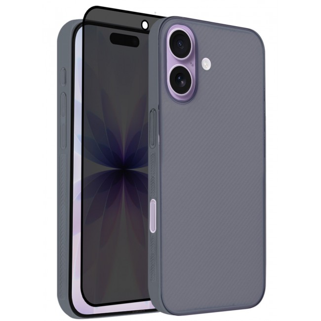 CATANES 2 Packs Case Cover for iPhone 17 - Sturdy Durable Ultra-Thin Case - Air Skin Line Design Transparent Back Cover - Drop Protection Cover with Privacy Screen Protector - Midnight Blue