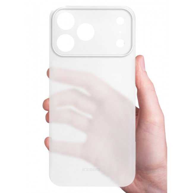 KZDOO Air Skin Case Cover for Apple iPhone 17 Pro - Sturdy Back Cover - Durable Thin Case - Drop Protection Cover - Frosted Clear