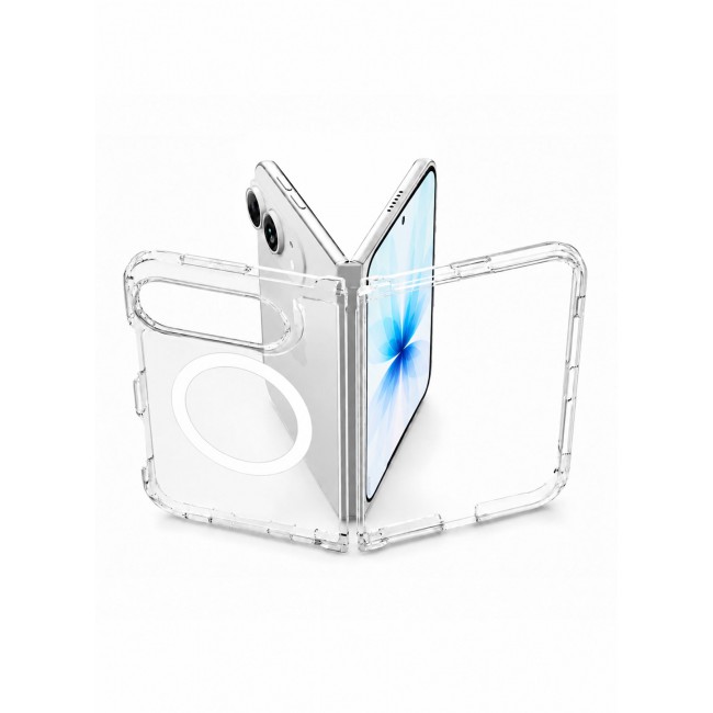 CATANES For iPhone Duo Case 2026 Transparent Magnetic TPU Shield, MagSafe Compatible, Anti-Drop Bumper - Clear