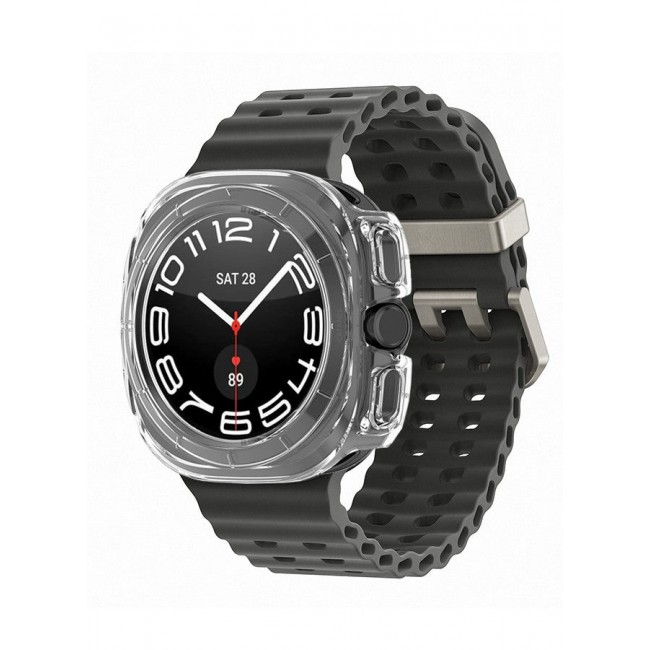 CATANES (for Samsung Galaxy Watch 7 Ultra) Case Hard PC Bumper Set Frame protection around The perimeter, not covering The screen Clear