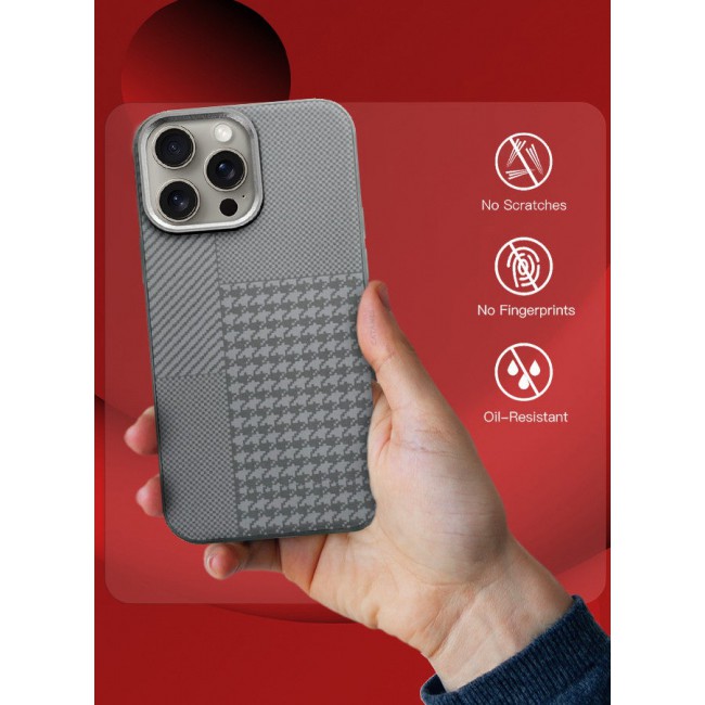 CATANES [for iPhone 15 Pro] Case Cover 2024 New Pattern Aramid Carbon Fiber Phone Case Slim & Light Design