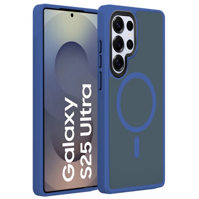 CATANES (for Samsung Galaxy S25 Ultra) Magnetic Slim Protective Case with Wireless Charging Support - Dark Blue