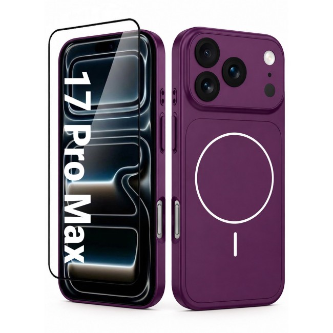 CATANES 2 Pack MagSafe Compatible Case for iPhone 17 Pro Max, Protective Bumper with Drop Protection & Lens Cover - Burgundy