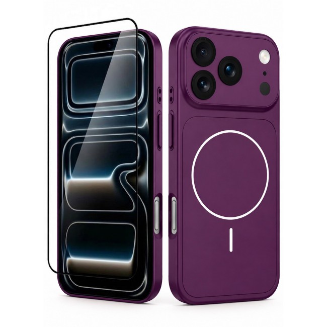 CATANES 2 Pack MagSafe Compatible Case for iPhone 17 Pro Max, Protective Bumper with Drop Protection & Lens Cover - Burgundy