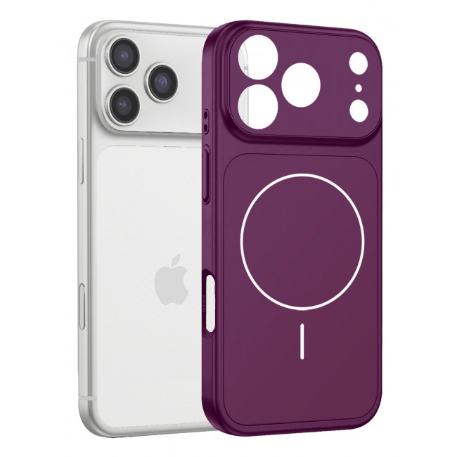 CATANES 2 Pack MagSafe Compatible Case for iPhone 17 Pro Max, Protective Bumper with Drop Protection & Lens Cover - Burgundy