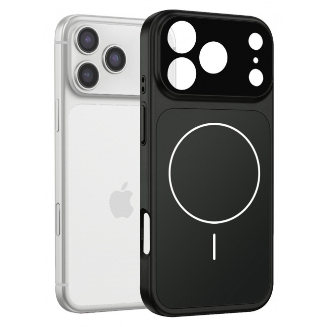 CATANES 2 Pack MagSafe Compatible Case for iPhone 17 Pro Max, Protective Bumper with Drop Protection & Lens Cover - Black