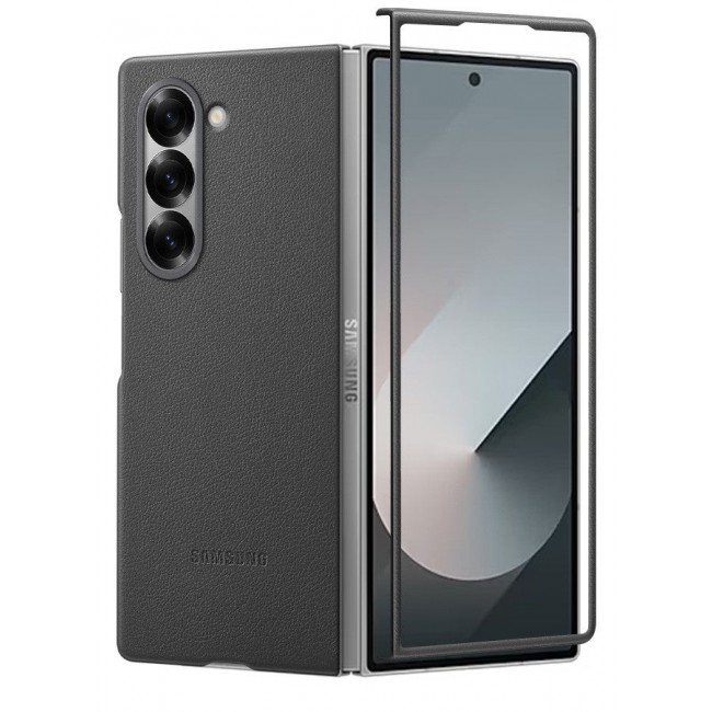 CATANES (for Samsung Galaxy Z Fold 6) Case Cover Kindsuit Leather Case Slim and sleek silhouette / Grey