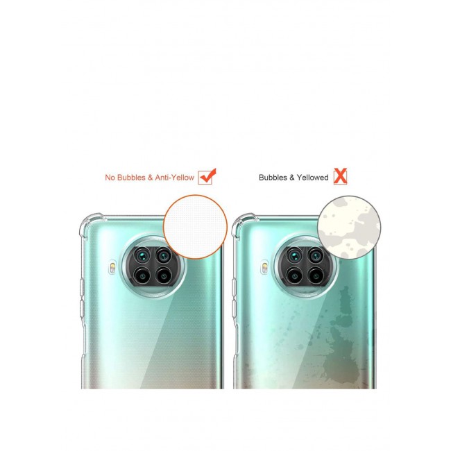 CATANES Xiaomi Mi 10T Lite 5G Case Cover Clear Protective TPU Four Corners Cover Transparent Soft Case
