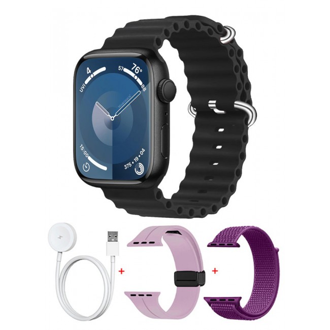 CATANES Smart Watch Fitness Tracker 44mm for Android and Ios with 3 Replacement Bands and Charging Cable - Multicolour 6