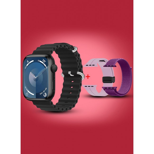 CATANES Smart Watch Fitness Tracker 44mm for Android and Ios with 3 Replacement Bands and Charging Cable - Multicolour 6