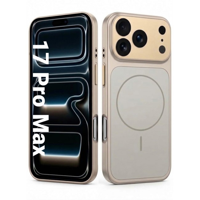 CATANES 2 Pack MagSafe Compatible Case for iPhone 17 Pro Max, Protective Bumper with Drop Protection & Lens Cover - Gold