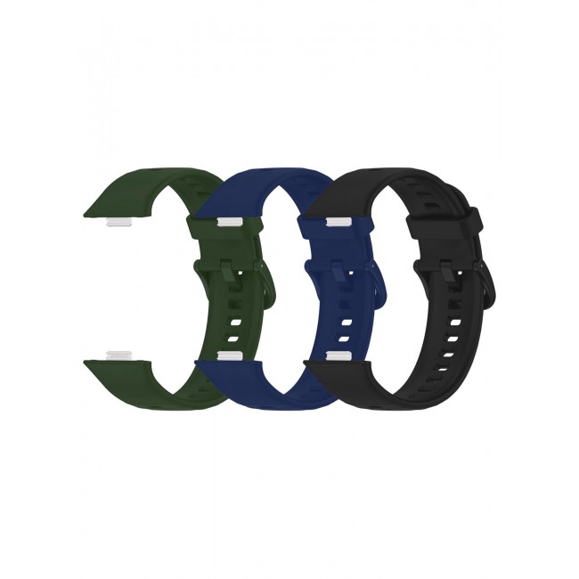 CATANES 3Packs Wristband for Huawei Watch Fit 3/Fit 4/Fit 4 Pro Bands, Silicone Bracelet Quick Release Arm Band, Replacement Smartwatch Band Quick Release Sport Straps - 3 Colours